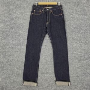 Iron Heart Jeans Mens 30 Slim 555S 142 Straight Dark Selvedge Denim 14 oz Japan